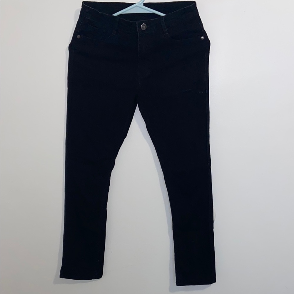 Sleek Black Full-Length Boys Jeans